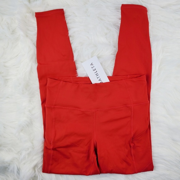 NWT Athleta Red Contender Leggings - Picture 2 of 6